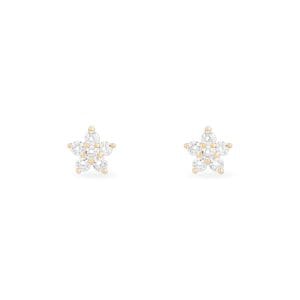 14kt Yellow Gold Earrings With Diamonds