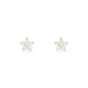 14kt Yellow Gold Earrings With Diamonds