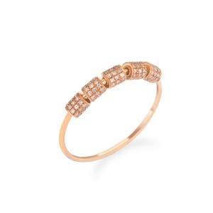 14kt Rose Gold Ring With Diamonds