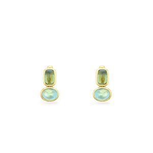 14KT Yellow Gold Earrings With Tourmaline